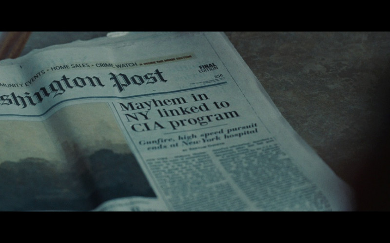 The Washington Post newspaper in The Bourne Legacy (2012)