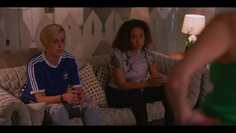 Adidas Blue T-Shirt Worn by Jacqueline Toboni as Sarah Finley in The L Word Generation Q S02E02 TV Series 2021 (3)