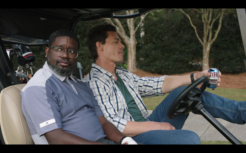 Adidas Golf Polo Shirt of Lil Rel Howery as Marcus in Vacation Friends (2021)