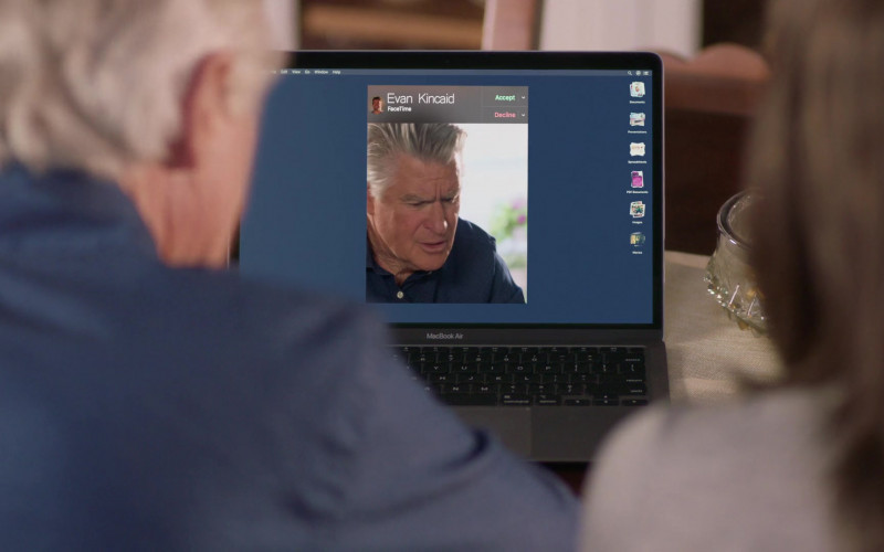 Apple MacBook Air Laptop and FaceTime App in Chesapeake Shores S05E03 Are the Stars Out Tonight (2021)