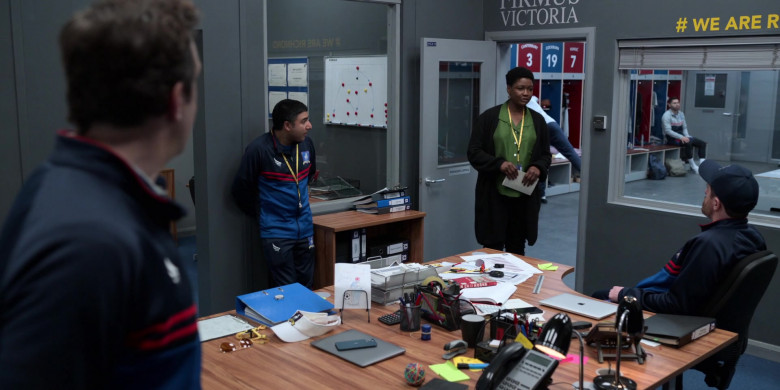 Apple MacBook Laptop and iPhone Smartphone in Ted Lasso S02E05 Rainbow (2021)