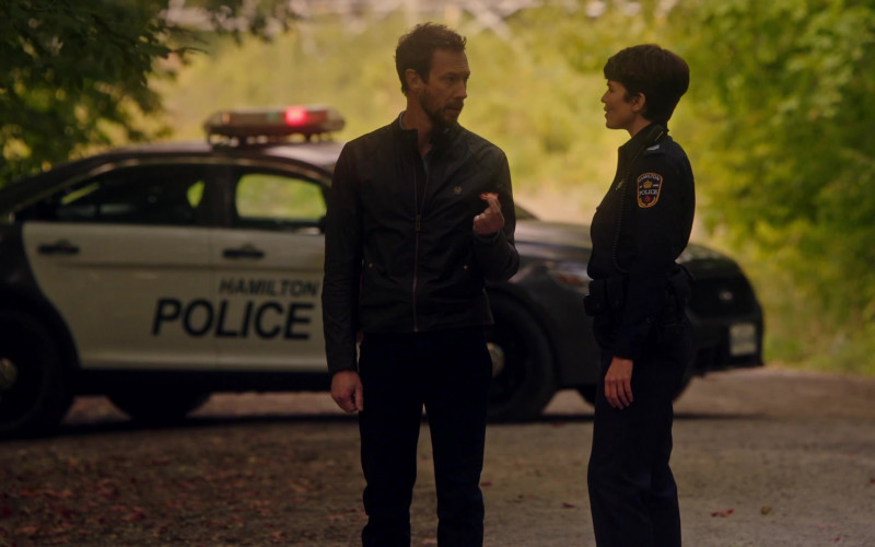 Belstaff Leather Jacket Worn by Kris Holden-Ried as Dom in Departure S02E04 "Wrecking Ball" (2021)