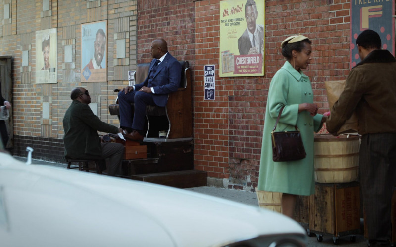 Chesterfield Cigarettes Vintage Ad Poster in Godfather of Harlem S02E10 The Harlem Riots (2021)