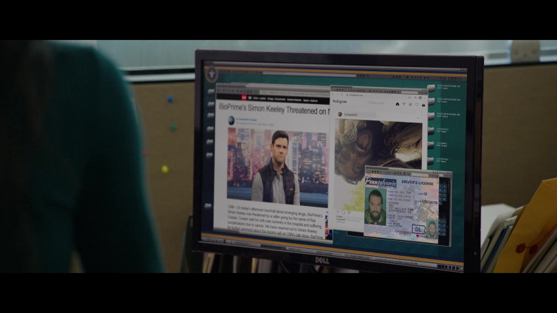 Dell Computer Monitors Used by Lex Scott Davis as FBI Detective Sarah Meeker in Sweet Girl Movie (1)