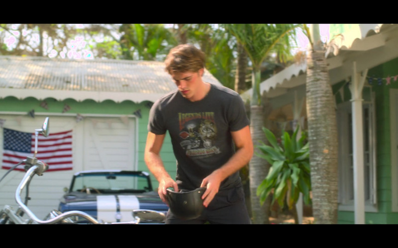 Harley-Davidson 'Legends Live Where Legends Roam' Tee Worn by Jacob Elordi as Noah Flynn in The Kissing Booth 3 (2021)