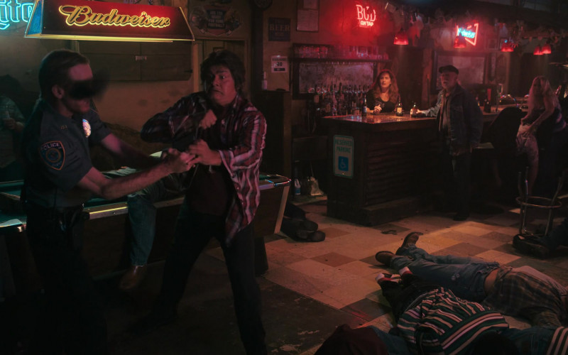 Miller Lite and Budweiser Signs in Reservation Dogs S01E03 Uncle Brownie (2021)