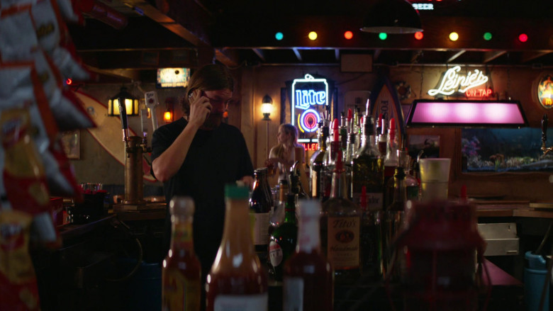 Miller Lite and Leinie’s On Tap Beer Signs and Tito’s Vodka Bottle in Animal Kingdom S05E07 Splinter (2021)