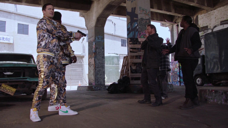 Nike Blazer Mid '77 Vintage ‘Rayguns' Sneakers of Andy Samberg as Detective Jake Peralta in Brooklyn Nine-Nine S08E05 TV Show (4)