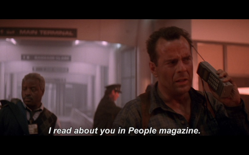 People magazine in Die Hard 2 (1990)
