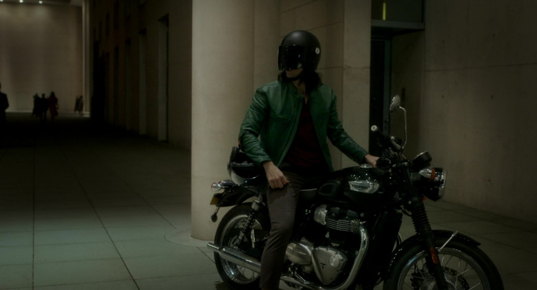 Triumph Motorcycle of Adam Driver as Henry McHenry in Annette Movie (1)