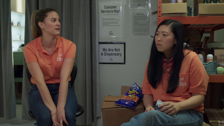 Utz Party Mix Snack Enjoyed by Nora Lum in Awkwafina Is Nora from Queens S02E01 Never Too Old (2021)