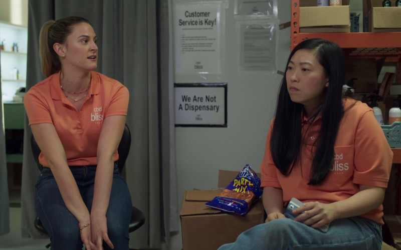 Utz Party Mix Snack Enjoyed by Nora Lum in Awkwafina Is Nora from Queens S02E01 Never Too Old (2021)