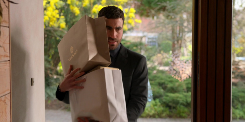 Versace Shopping Bag Held by Brett Goldstein as Roy Kent in Ted Lasso S02E04 Carol of the Bells (2021)