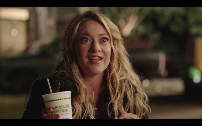 Waffle House Drink Cup Held by Meredith Hagner as Kyla in Vacation Friends (2)