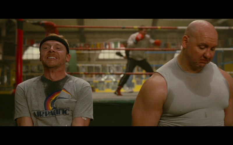 Air Pacific T-Shirt Worn by Simon Pegg as Dennis Doyle in Run Fatboy Run (2007)
