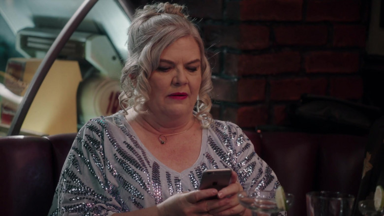 Apple iPhone Smartphone Used by Actress Paula Pell as Helen Demarcus in A.P. Bio S04E07 Malachi (2021)