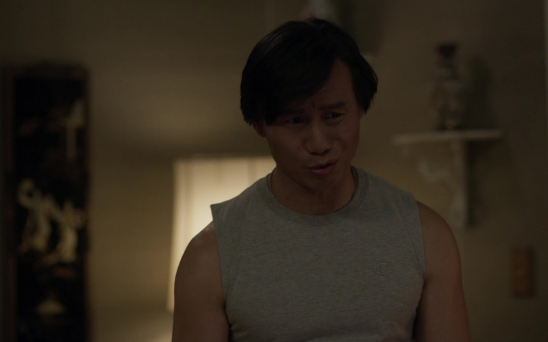 Champion Men’s Tank Top of BD Wong as Wally in Awkwafina Is Nora From Queens S02E07 Tales From the Blackout (2021)