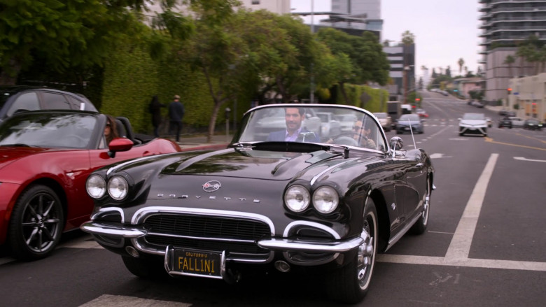 Chevrolet C1 Corvette Black Convertible Car in Lucifer TV Show – Season 6 (2)
