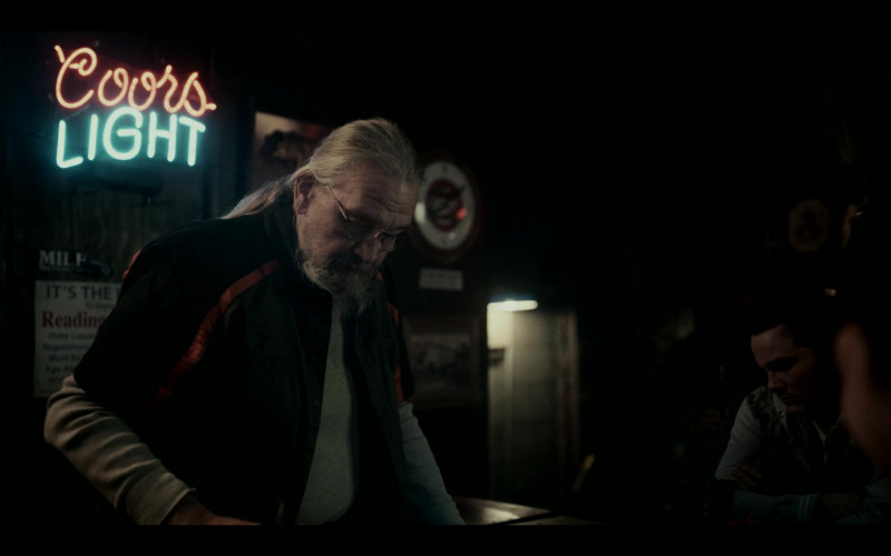 Coors Light Beer Neon Sign in American Rust S01E01 The Mill (2021)