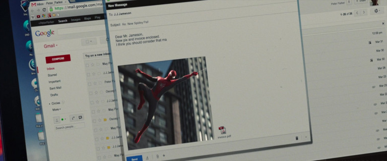 Google Gmail Email in The Amazing Spider-Man 2 (2014)