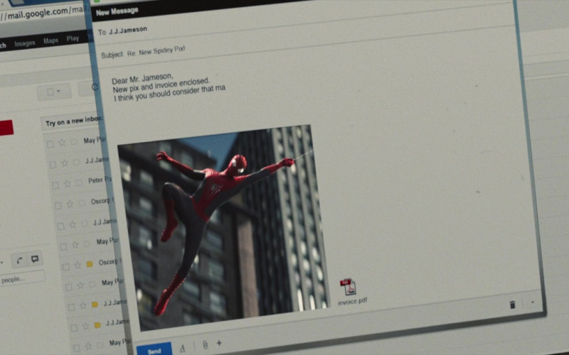 Google Gmail Email in The Amazing Spider-Man 2 (2014)