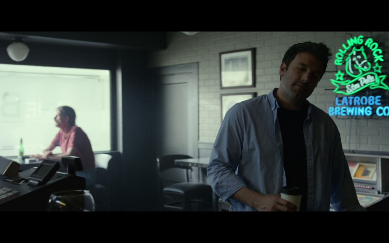 Latrobe Brewing Company Rolling Rock beer neon sign in Gone Girl (2014)