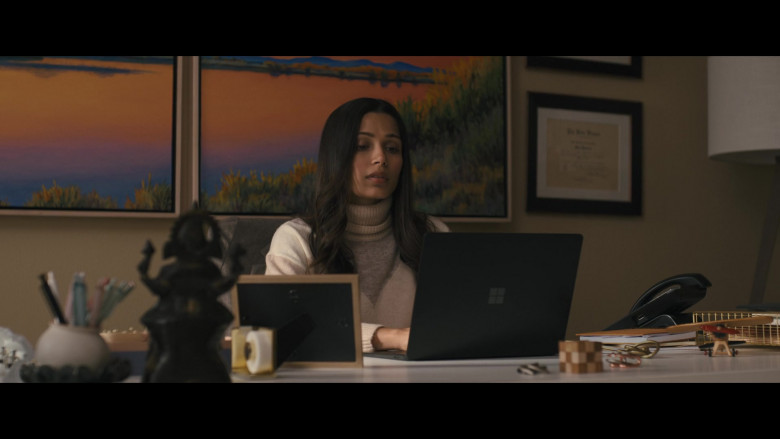 Microsoft Surface Laptop of Freida Pinto as Meera in Intrusion Movie (3)