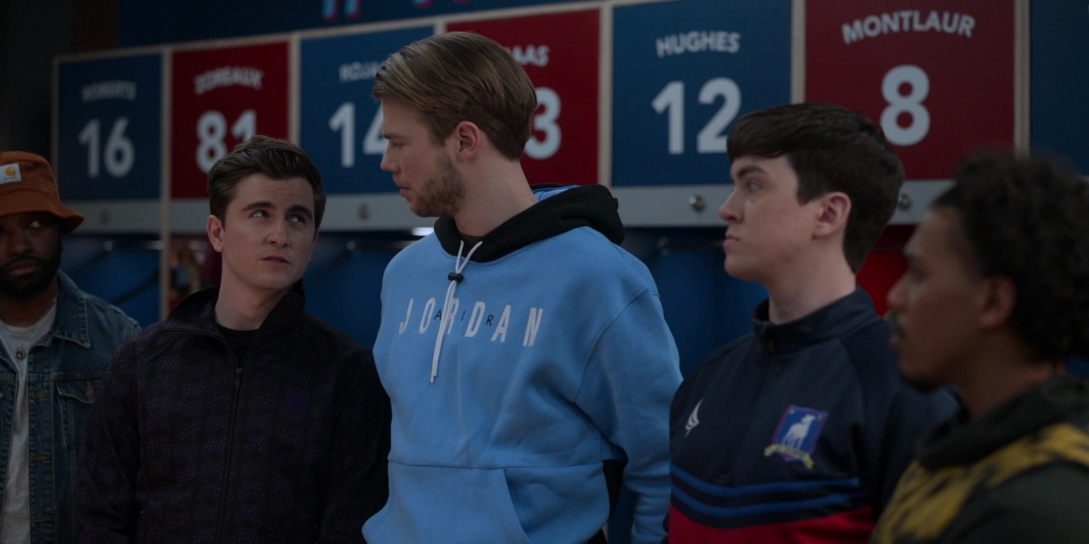 Nike Air Jordan Blue Hoodie Of David Elsendoorn As Jan Maas In Ted Lasso S02e08 Man City 2021 0715