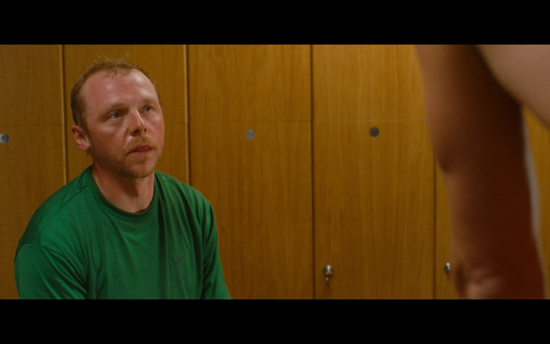 Nike Green T-Shirt Worn by Simon Pegg as Dennis Doyle in Run Fatboy Run (2007)