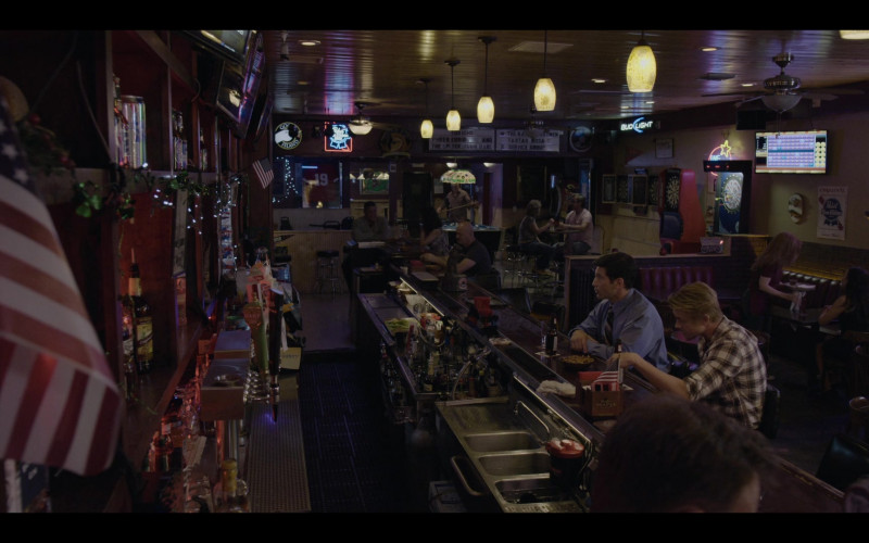 Pabst Blue Ribbon Sign and Poster in The Premise S01E02 Moment of Silence (2021)