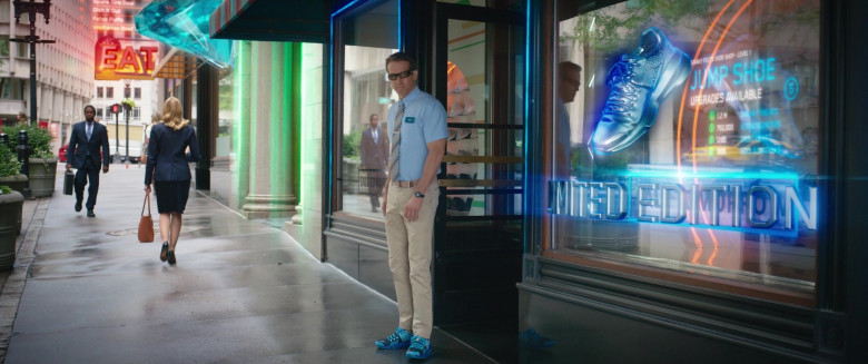 Under Armour Forge RC Big Ups Blue Camo Sneakers of Ryan Reynolds as Guy in Free Guy Movie (3)