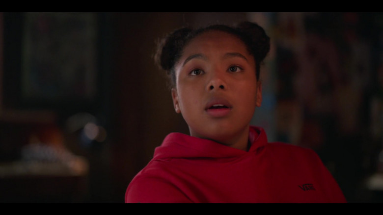 Vans Women’s Red Hoodie of Jordan Hull as Angelica ‘Angie’ Porter-Kennard in The L Word Generation Q S02E07 TV Show (2)