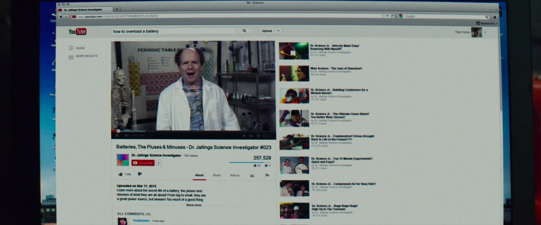 Youtube Website in The Amazing Spider-Man 2 (2014)