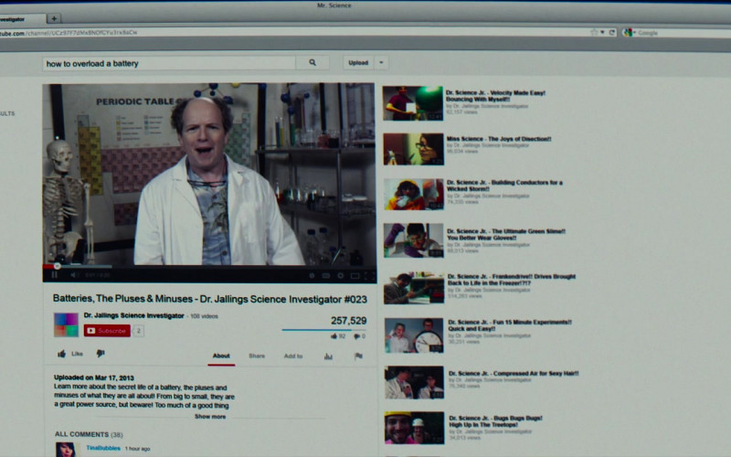 Youtube Website in The Amazing Spider-Man 2 (2014)