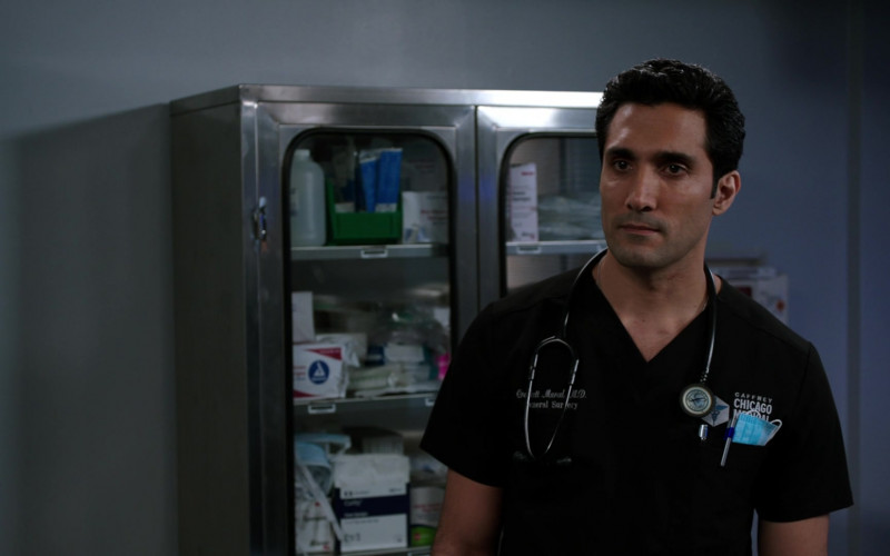 3M Littmann Stethoscope of Dominic Rains as Dr. Crockett Marcel in Chicago Med S07E05 Change Is a Tough Pill to Swallow (2021)