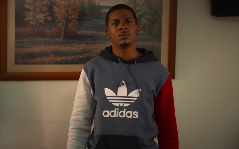 Adidas Men's Hoodie of Brett Gray as Jamal Turner in On My Block S04E09 Chapter Thirty-Seven (2021)