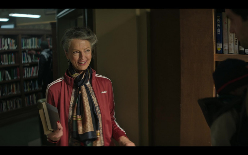 Adidas Women’s Track Jacket and Gucci Scarf in You S03E01 And They Lived Happily Ever After (2021)