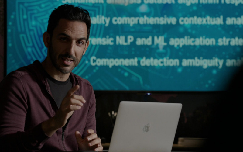 Apple MacBook Laptop Used by Amir Arison as Aram Mojtabai in The Blacklist S09E01 The Skinner (2021)