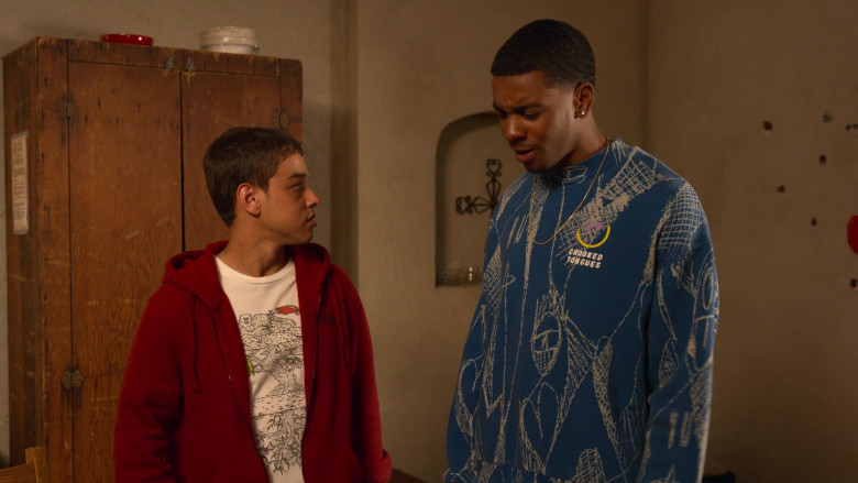 Crooked Tongues Sweatshirt of Brett Gray as Jamal Turner in On My Block S04E07 TV Show (1)