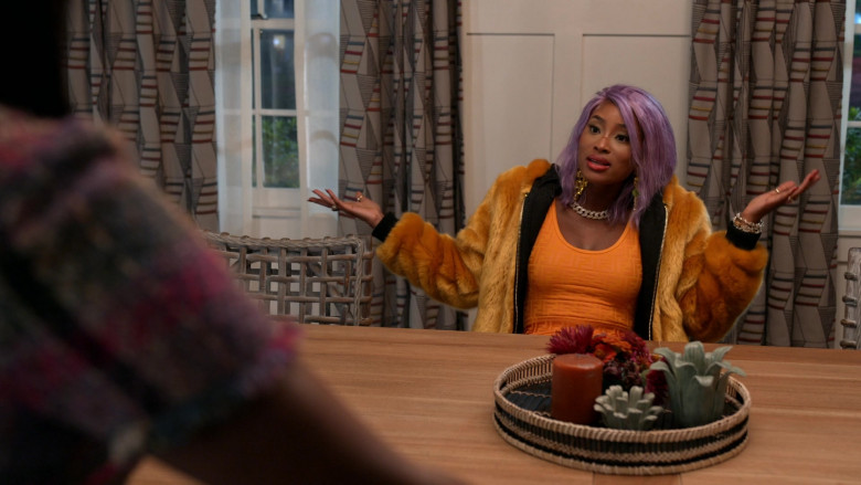 Fendi Orange Top of Pepi Sonuga as Lauren ‘Lil Muffin’ Rice in Queens S01E02 Heart of Queens (1)