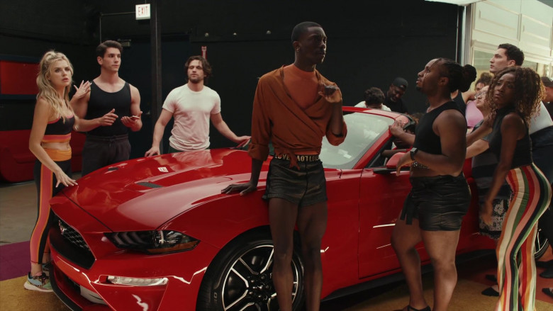 Ford Mustang Red Convertible Car in The Big Leap S01E03 TV Show 2021 (2)