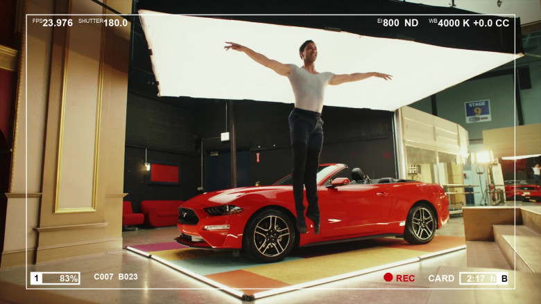 Ford Mustang Red Convertible Car in The Big Leap S01E03 TV Show 2021 (3)