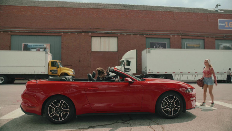 Ford Mustang Red Convertible Car in The Big Leap S01E03 TV Show 2021 (4)
