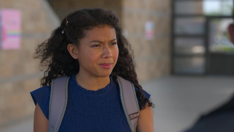 JanSport Trans Backpack of Sierra Capri as Monse Finnie in On My Block S04E08 Chapter Thirty-Six (2021)