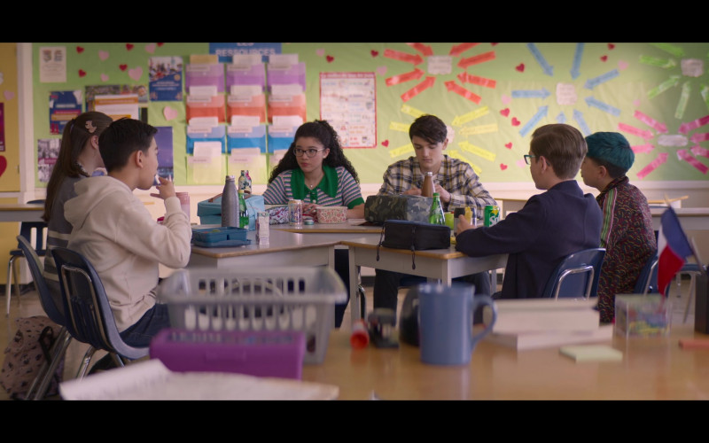 LaCroix Sparkling Water, Perrier Bottle and Sprite Soda Can in The Baby-Sitters Club S02E05 Mary Anne and the Great Romance (2021)