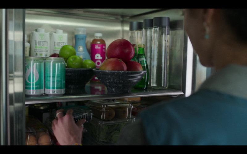 Limitless Ginger Mint Sparkling Water, Thirsty Buddha All Natural Coconut Water, Perrier and Voss in Maid TV Show