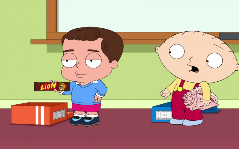 Lion Chocolate Bar in Family Guy S20E04 80's Guy (2021)