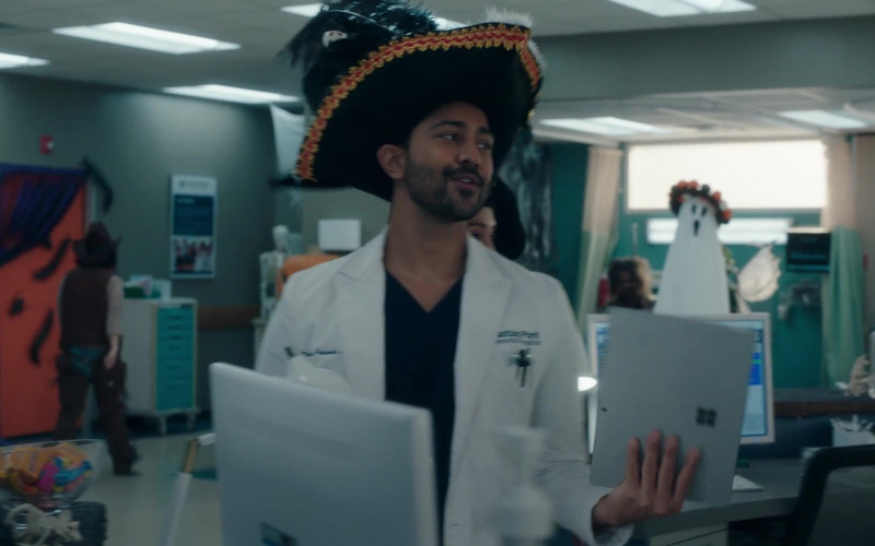Microsoft Surface Tablet Held by Manish Dayal as Devon Pravesh in The Resident S05E05 The Thinnest Veil (2021)