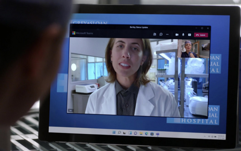 Microsoft Teams Software For Video Conferencing in Grey’s Anatomy S18E03 Hotter Than Hell (2021)
