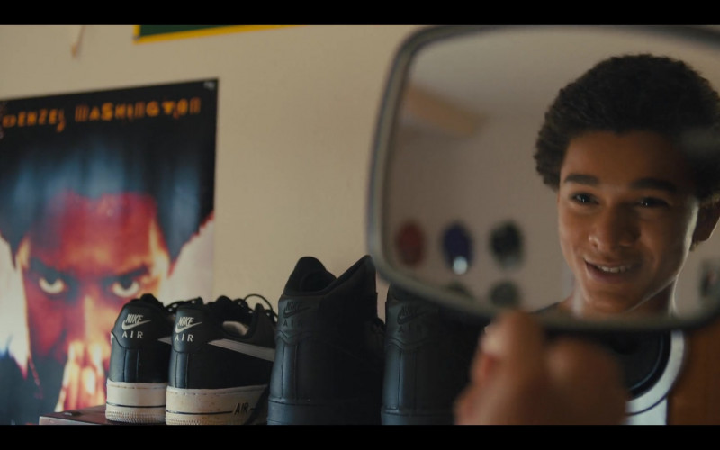 Nike Air Sneakers of Jaden Michael as Young Colin Kaepernick in Colin in Black & White S01E05 Crystal (2021)